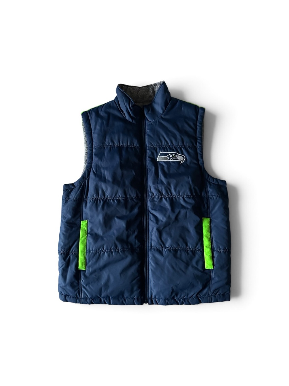 Seattle Seahawks Reversible Puffer Vest Men’s L NFL